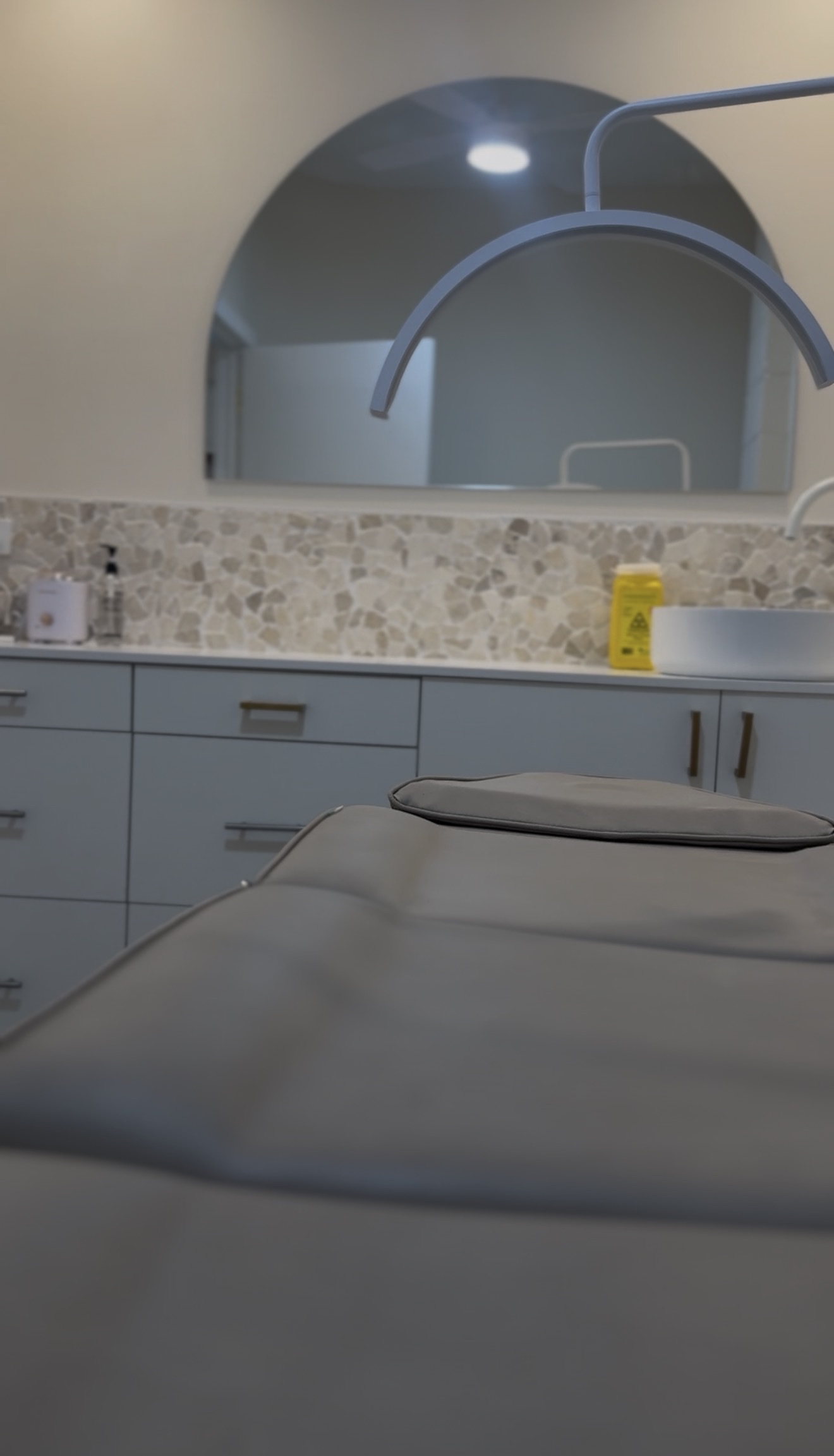 Treatment room sink and bed, Bhava Beauty studio